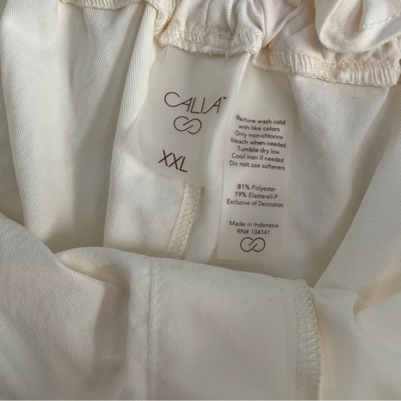 New Calia Woven Paperbag Shorts Unbleached Size XXL - Picture 7 of 7